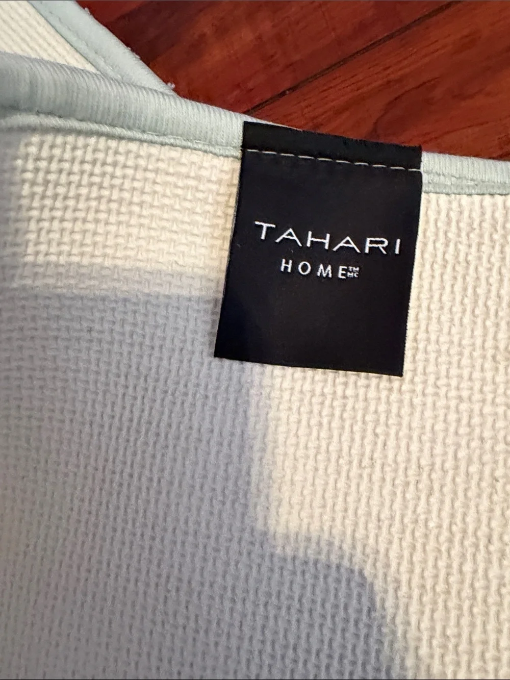 Tahari Bunny Ear Door Mat in Sage Green, White and Pink
